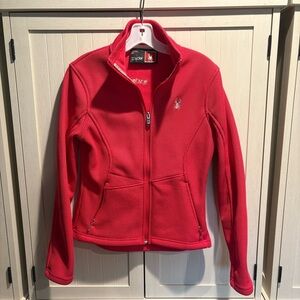 Spyder Pink Fitted Zippered Sweatshirt